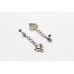 Earrings Silver 925 Sterling Dangle Drop Gift Women's Rainbow Gem Stones A960